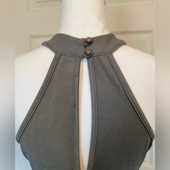 Charlotte Russe Sage Green Halter Keyhole Knee-Length Women’s Dress Medium - Picture 9 of 13